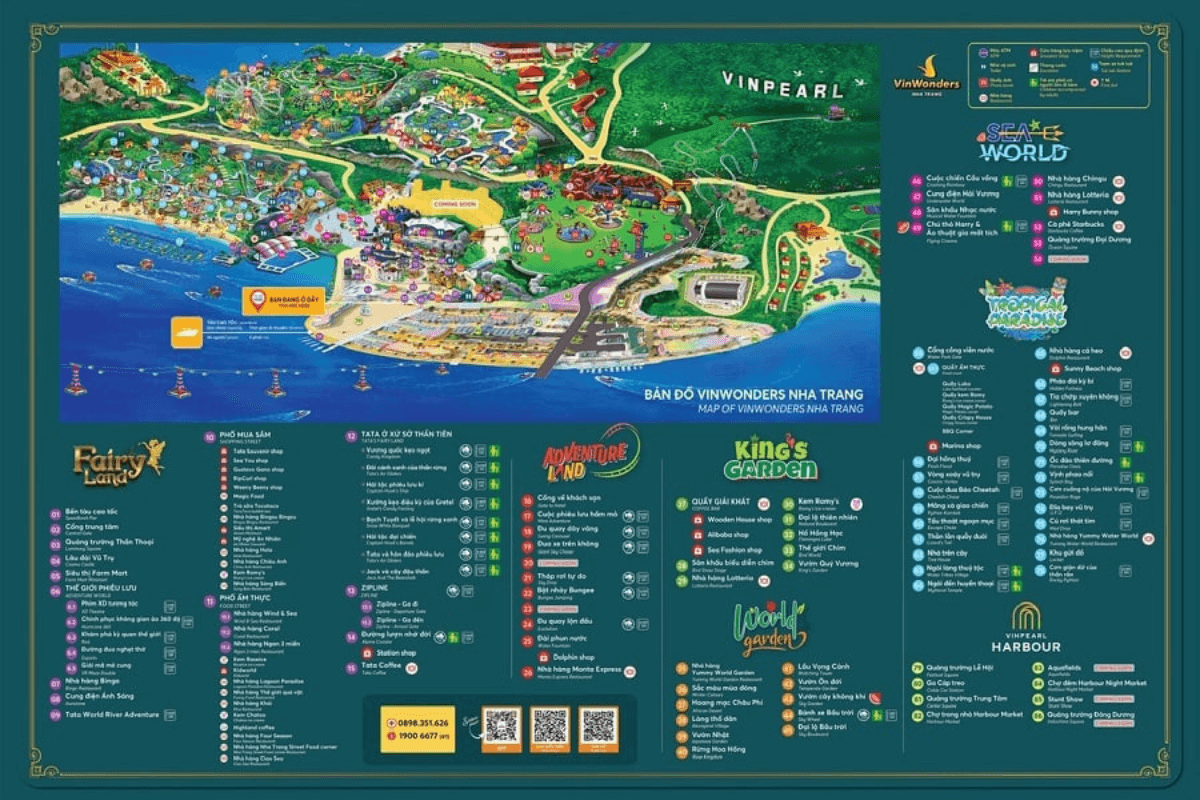 Sơ đồ Vinpearl Nha Trang - VinWonders (Ảnh_ Sưu tầm)